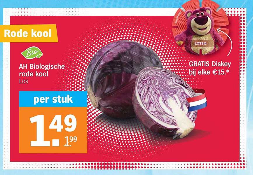 AH Biologische rode kool Los