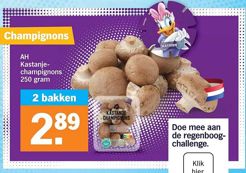 AH Kastanje-champignons 250 gram 2 bakken
