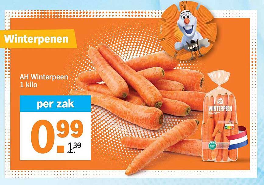 AH Winterpeen 1 kilo per zak