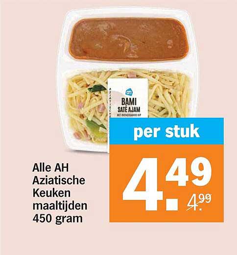 Alle AH Aziatische Keuken maaltijden 450 gram