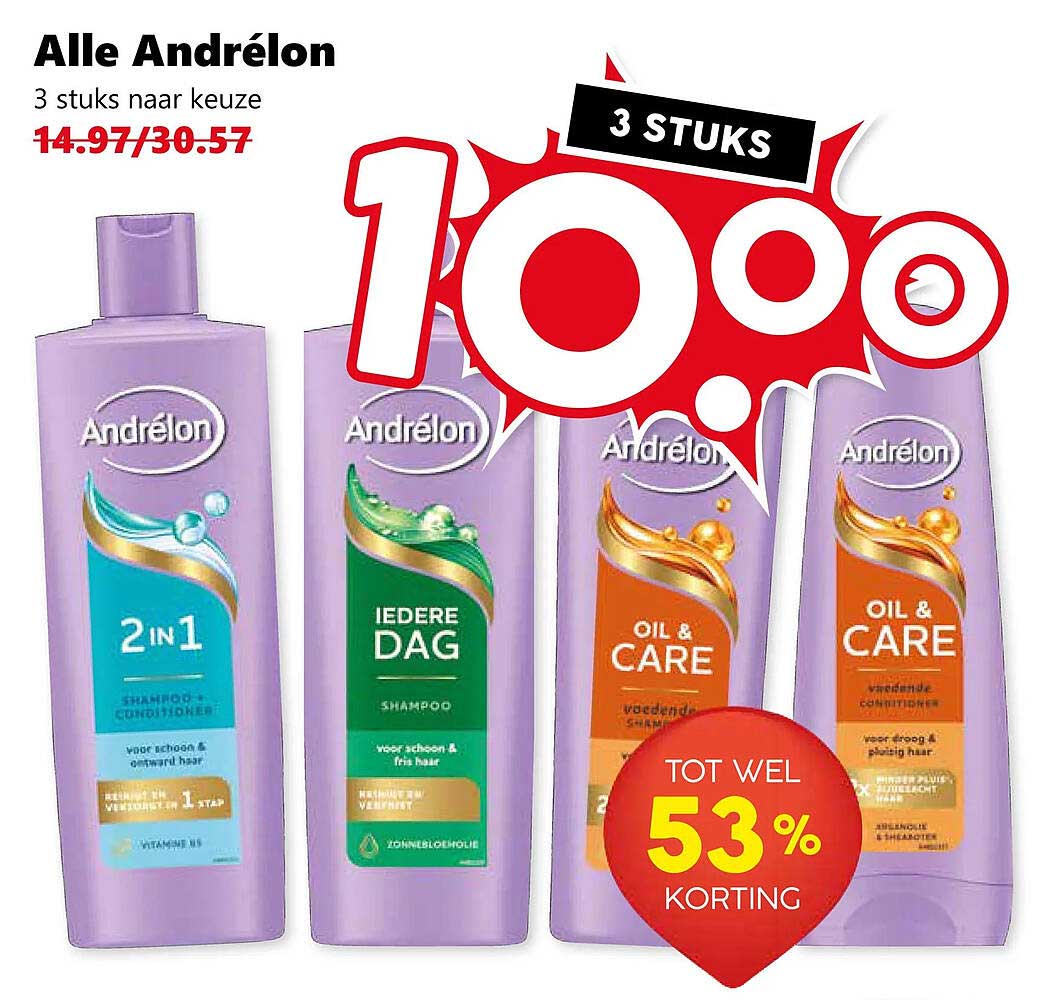 Alle Andrélon 3 stuks naar keuze