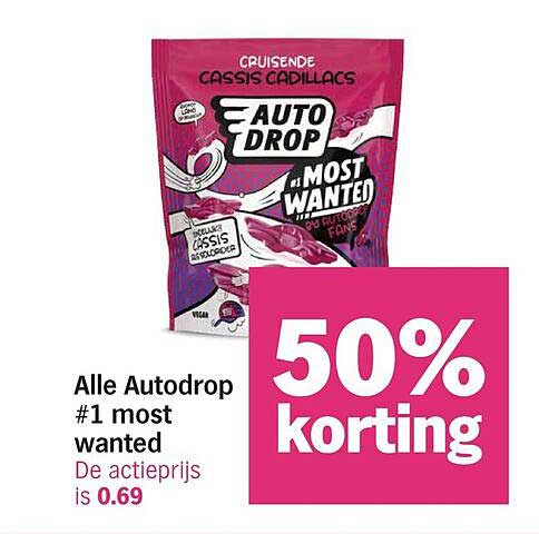 Alle Autodrop #1 most wanted 50% korting