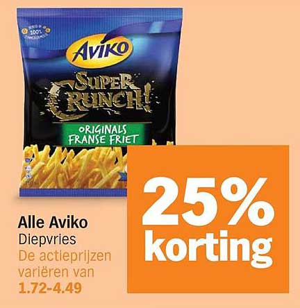 Alle Aviko Diepvries 25% korting