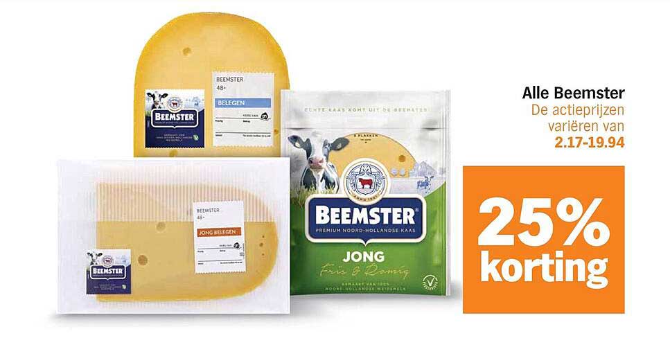 Alle Beemster 25% korting