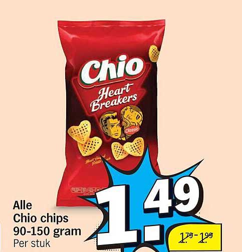 Alle Chio chips 90-150 gram Per stuk