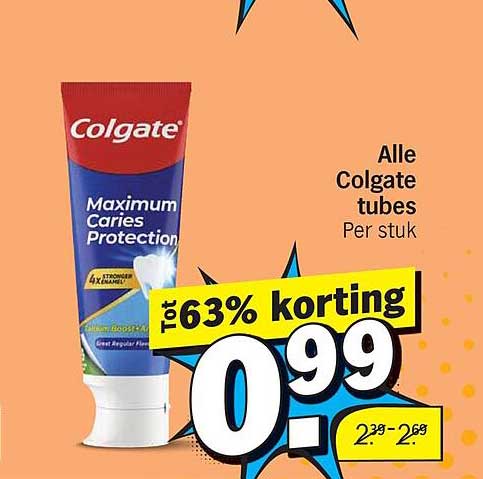 Alle Colgate tubes Per stuk Tot 63% korting