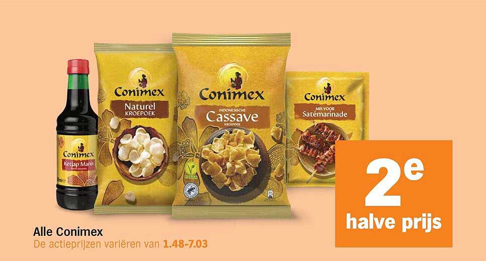 Alle Conimex 2e halve prijs