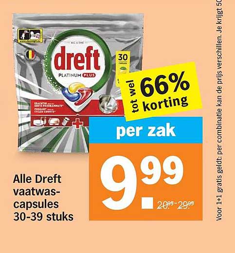 Alle Dreft vaatwas-capsules 30-39 stuks