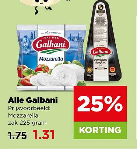Alle Galbani 25% KORTING