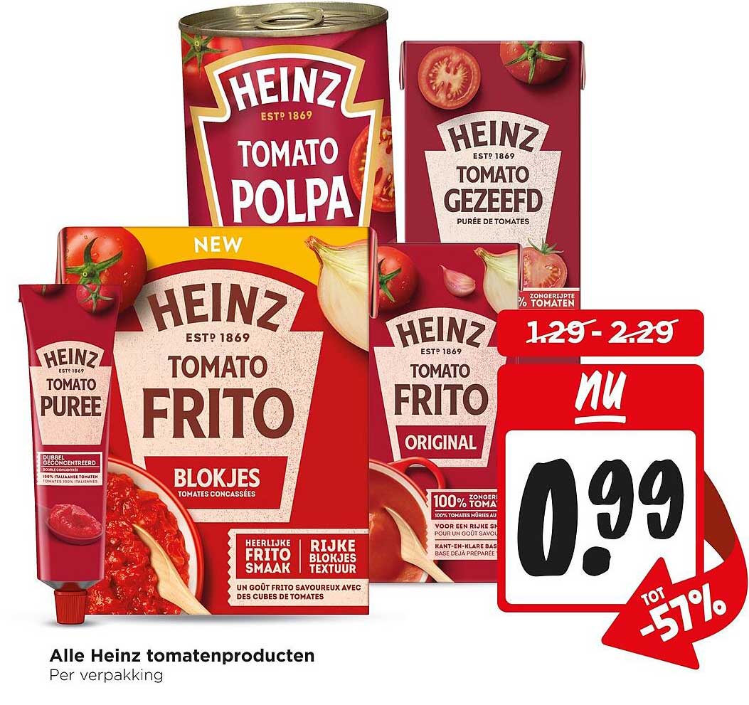 Alle Heinz tomatenproducten