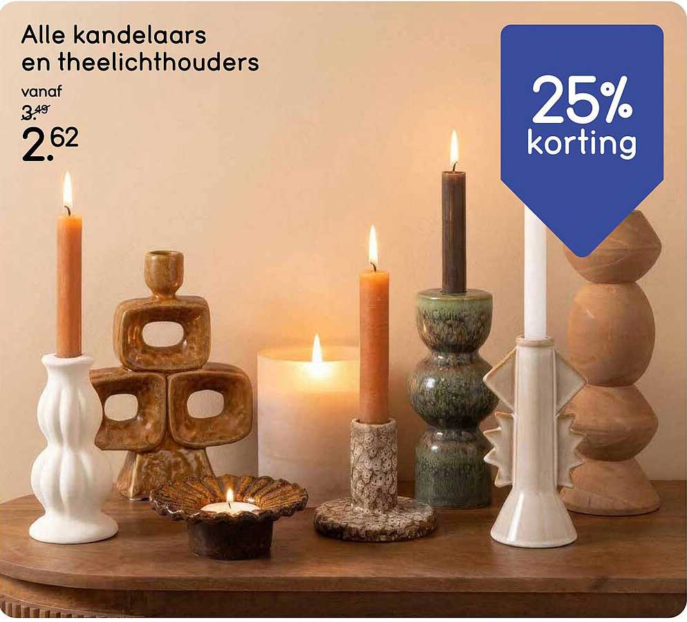 Alle kandelaars en theelichthouders