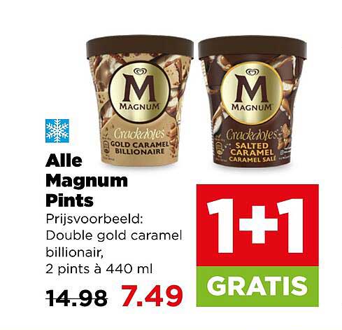 Alle Magnum Pints 1+1 GRATIS