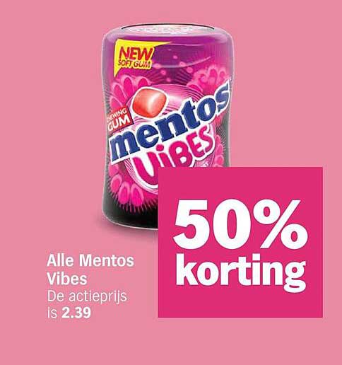 Alle Mentos Vibes 50% korting