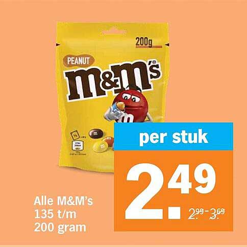 Alle M&M’s 135 t/m 200 gram