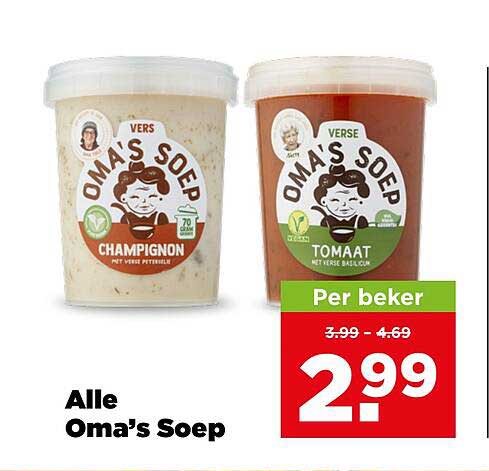 Alle Oma’s Soep Per beker