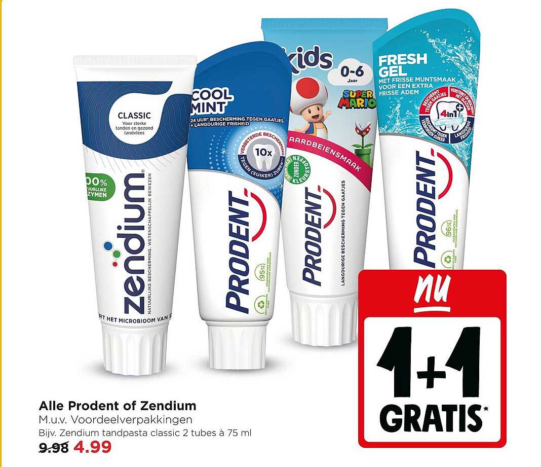 Alle Prodent of Zendium 1+1 GRATIS