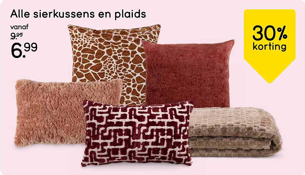 Alle sierkussens en plaids