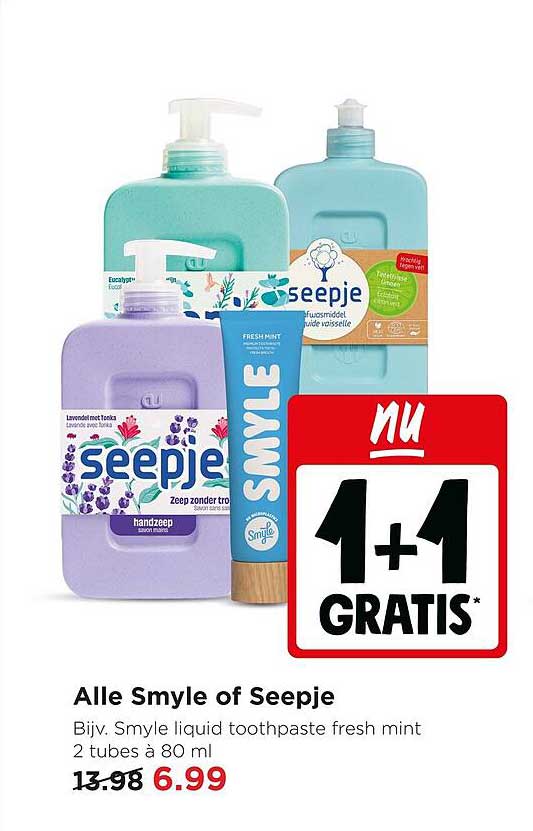 Alle Smyle of Seepje 1+1 GRATIS