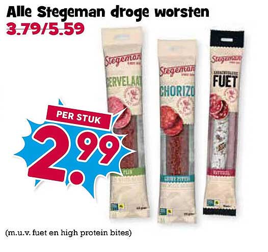 Alle Stedeman droge worsten