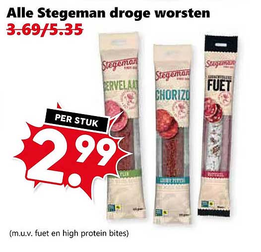 Alle Stegeman droge worsten