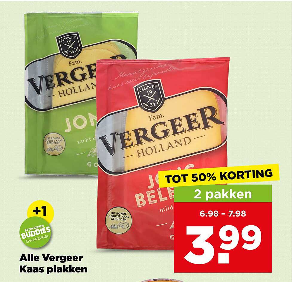 Alle Vergeer Kaas plakken +1