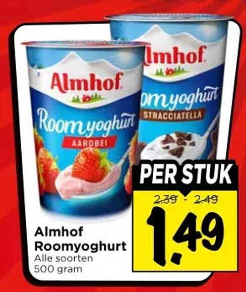 Almhof Roomyoghurt Alle soorten 500 gram