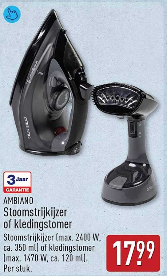 AMBIANO Stoomstrijkijzer of kledingstomer