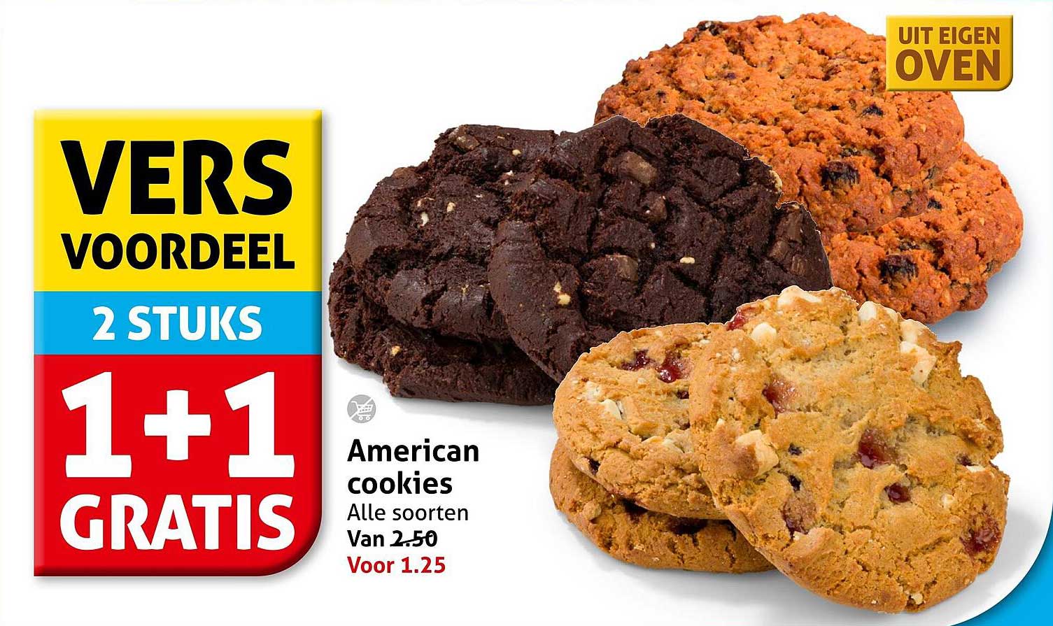 American cookies Alle soorten 1+1 gratis