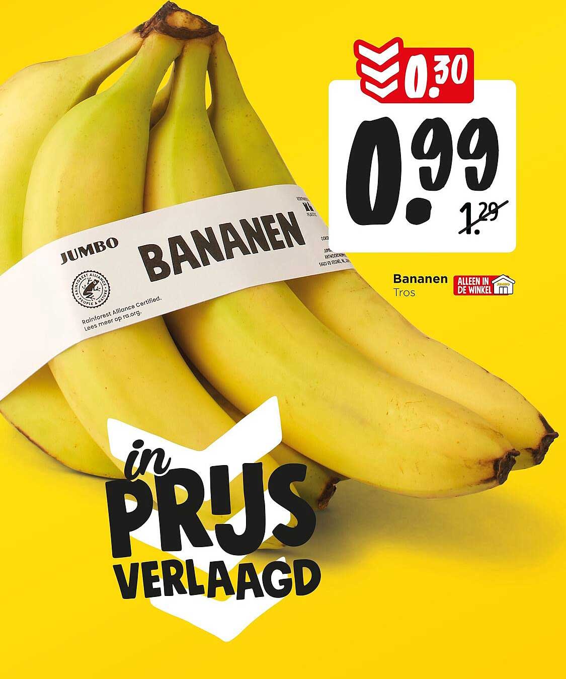 Bananen TroS in prijs verlaagd