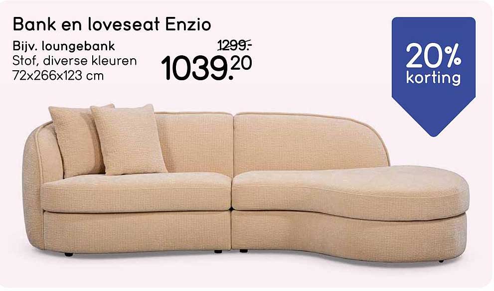 Bank en loveseat Enzio