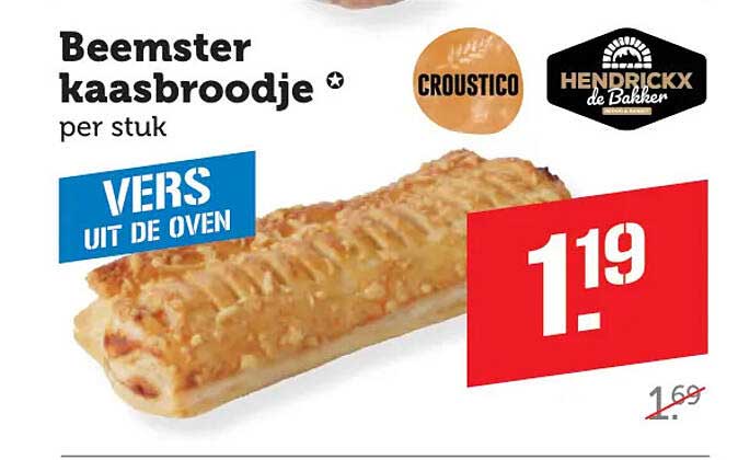 Beemster kaasbroodje per stuk VERS UIT DE OVEN