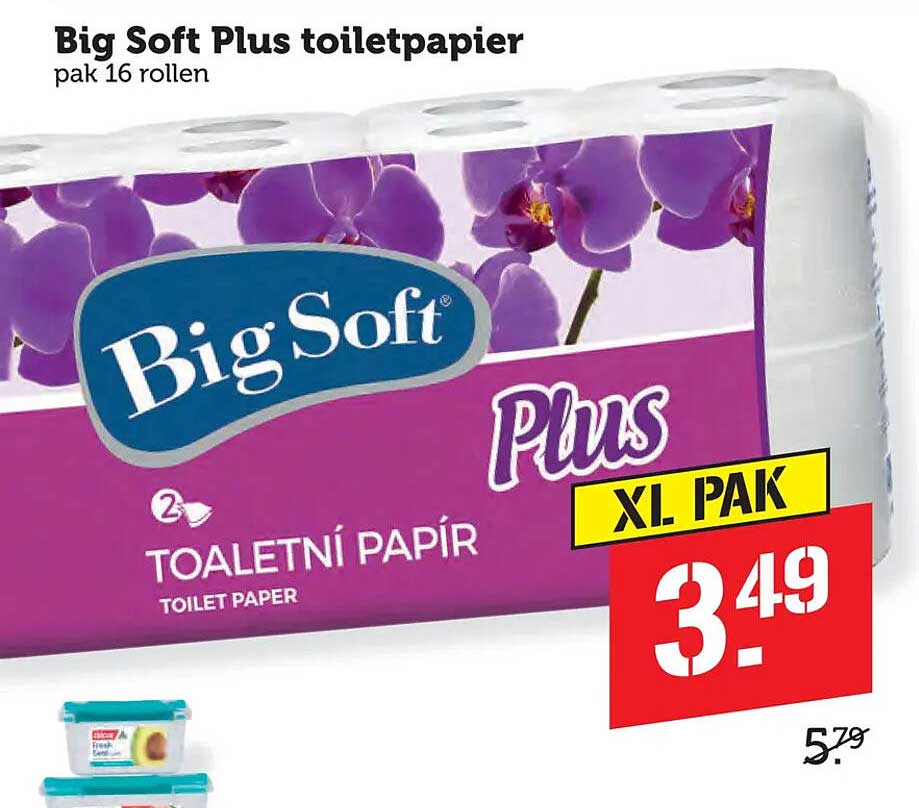 Big Soft Plus toiletpapier pak 16 rollen XL PAK
