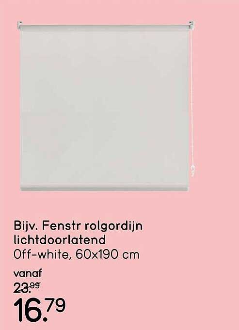 Bijv. Fenstr rolgordijn lichtdoorlatend Off-white, 60x190 cm