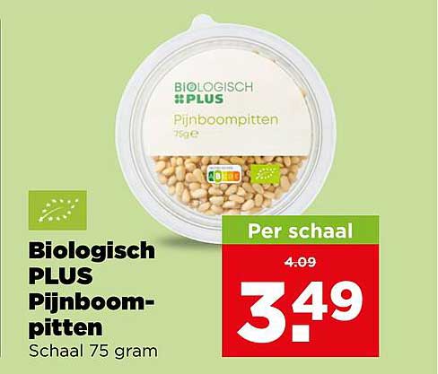 Biologisch PLUS Pijnboompitten Schaal 75 gram