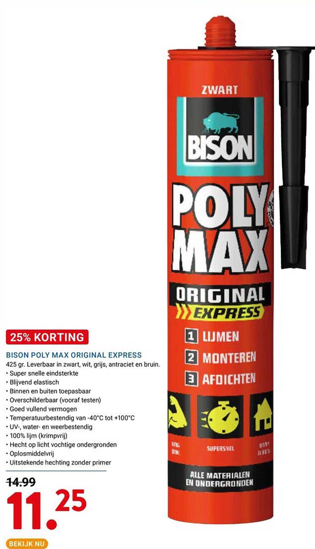 BISON POLY MAX ORIGINAL EXPRESS 25% KORTING