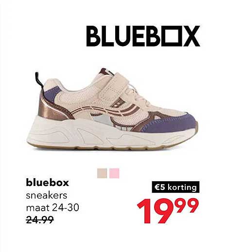 bluebox sneakers maat 24-30 €5 korting