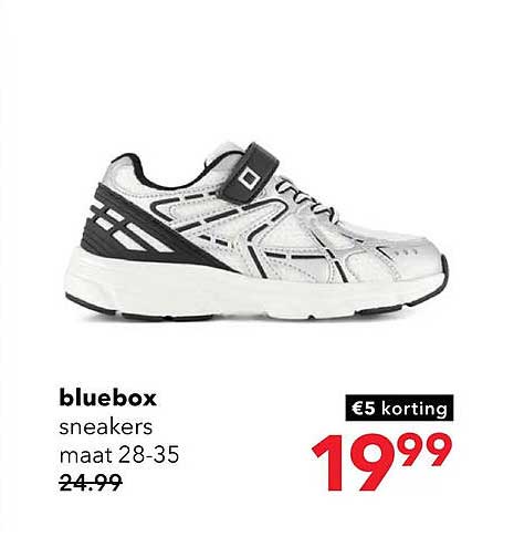 bluebox sneakers maat 28-35 €5 korting