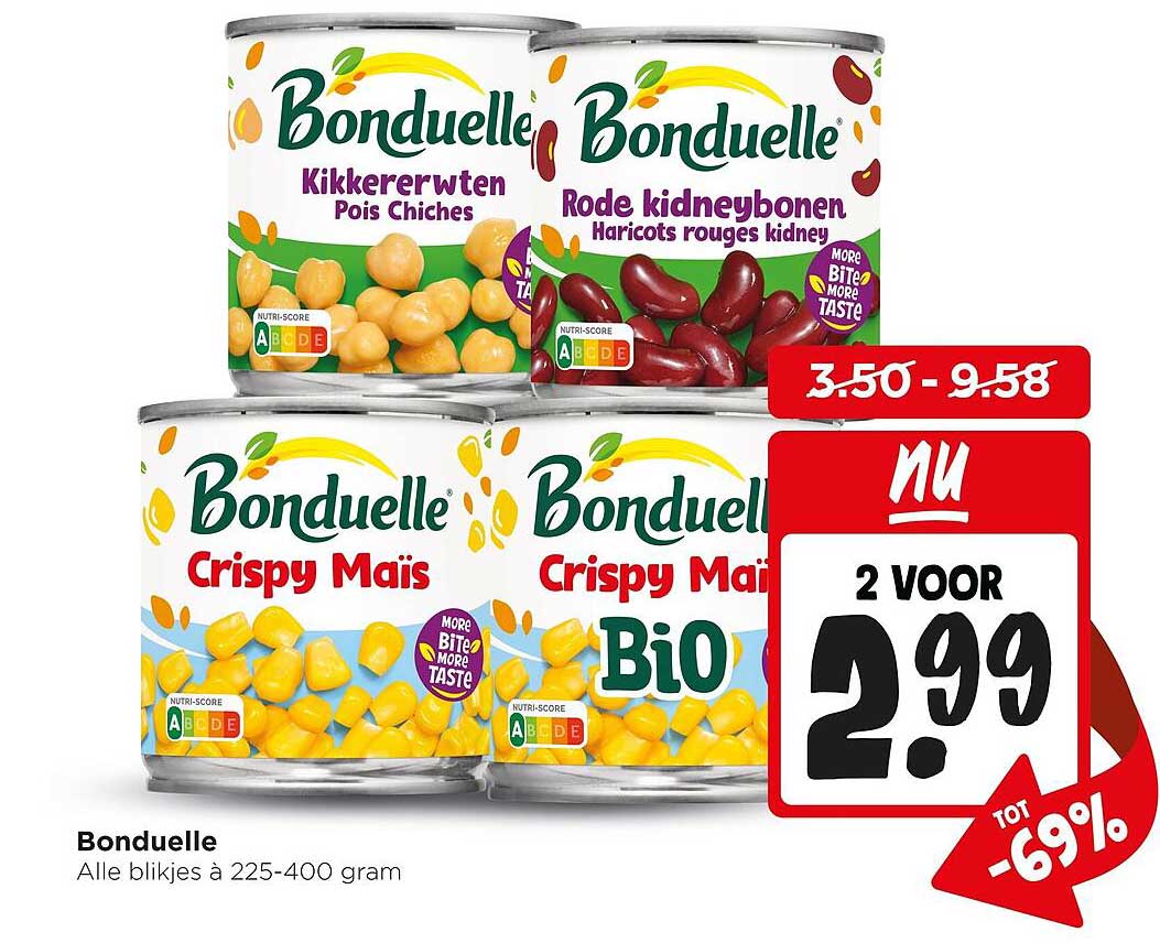 Bonduelle Alle blikjes à 225-400 gram