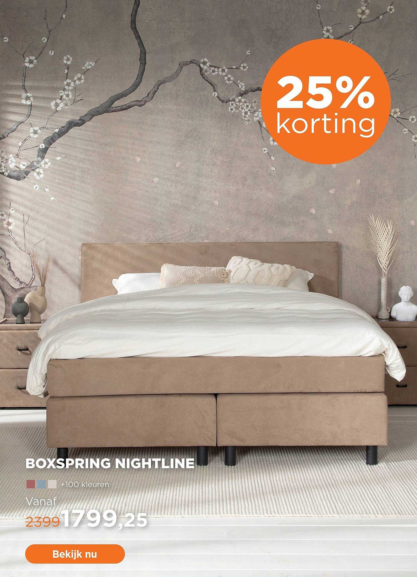 BOXSPRING NIGHTLINE 25% korting