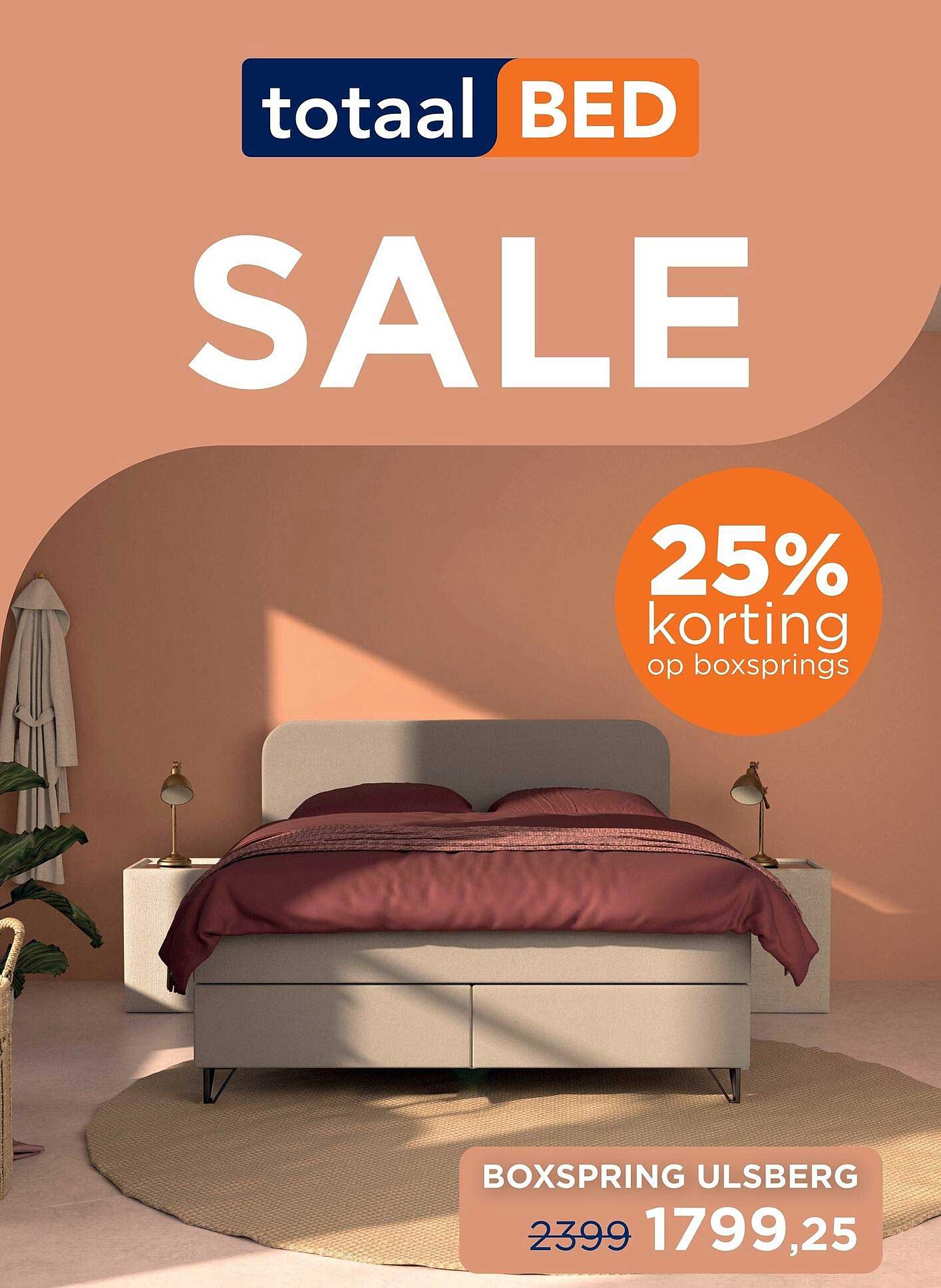 BOXSPRING ULSBERG 25% korting op boxsprings