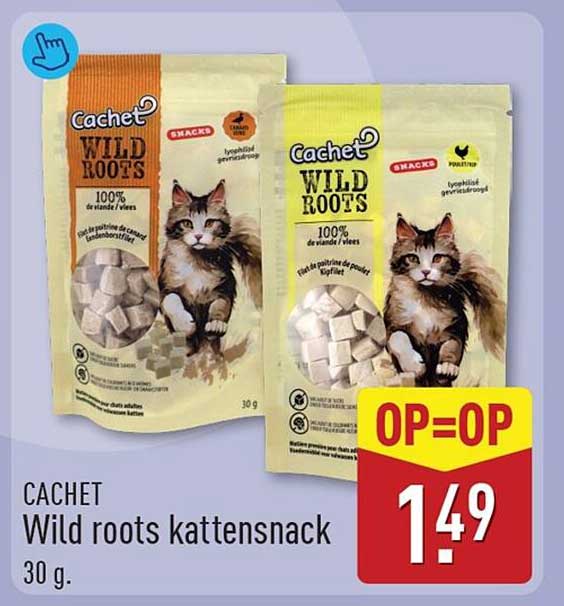 CACHET Wild roots kattensnack 30 g. OP=OP