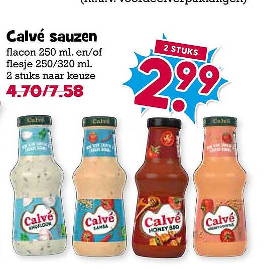 Calvé sauzen 2 STUKS