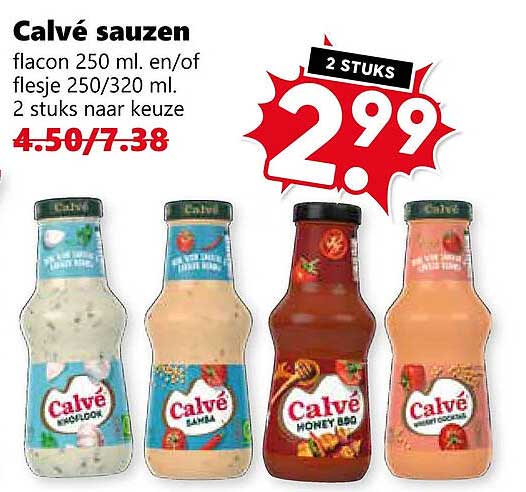 Calvé sauzen 2 STUKS