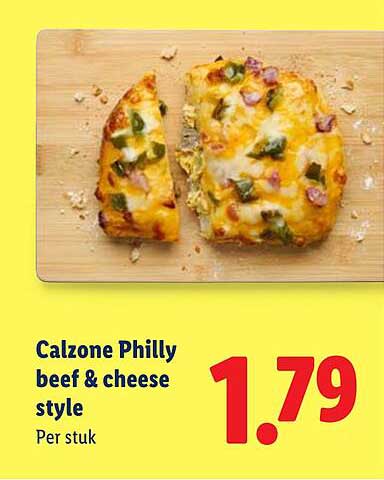 Calzone Philly beef & cheese style