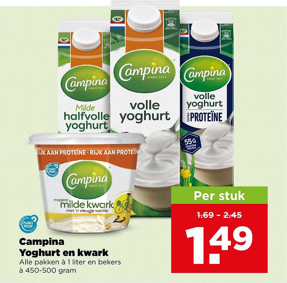 Campina Yoghurt en kwark