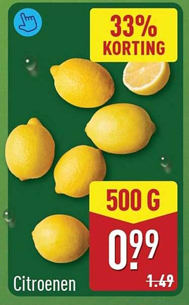 Citroenen 33% korting