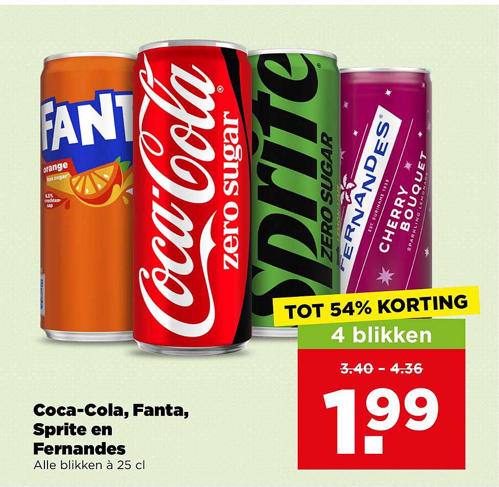 Coca-Cola, Fanta, Sprite en Fernandes
