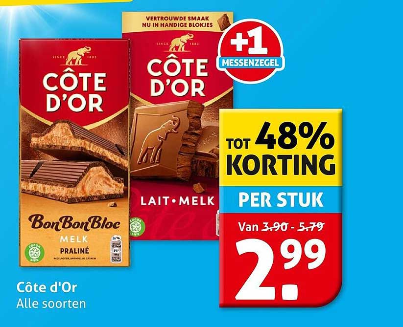Côte d'Or Alle soorten +1 Messenzegel