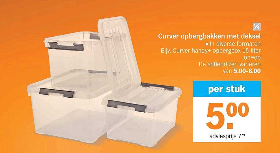 Curver opbergbakken met deksel