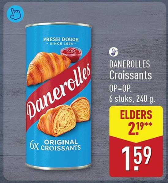 DANEROLLES Croissants OP=OP. 6 stuks, 240 g.